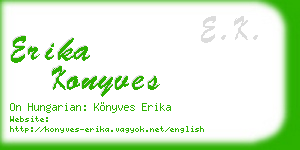 erika konyves business card