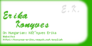 erika konyves business card